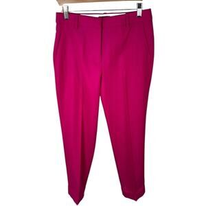J.Crew Wool Dress Pants Women’s 4 Fuchsia Pink Capri Trouser Work Professional